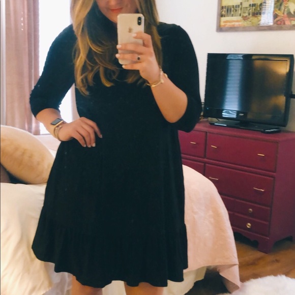 ⭐️last one ⭐️ umgee black dress with ruffle hem - Picture 4 of 8